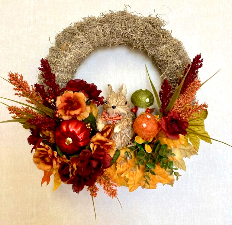 Bunny & Mushroom Handmade Wreath